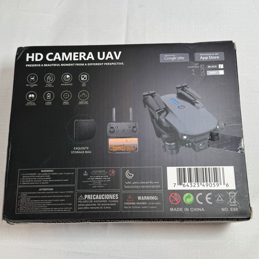 NEW Foldable HD Camera Uav Drone E88 Dual Cameras 8K - Picture 3 of 3
